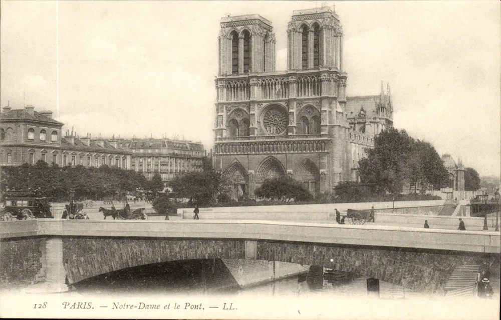 Paris — Notre-Dame en het Pont — LL. — n° 128 - Voorkant