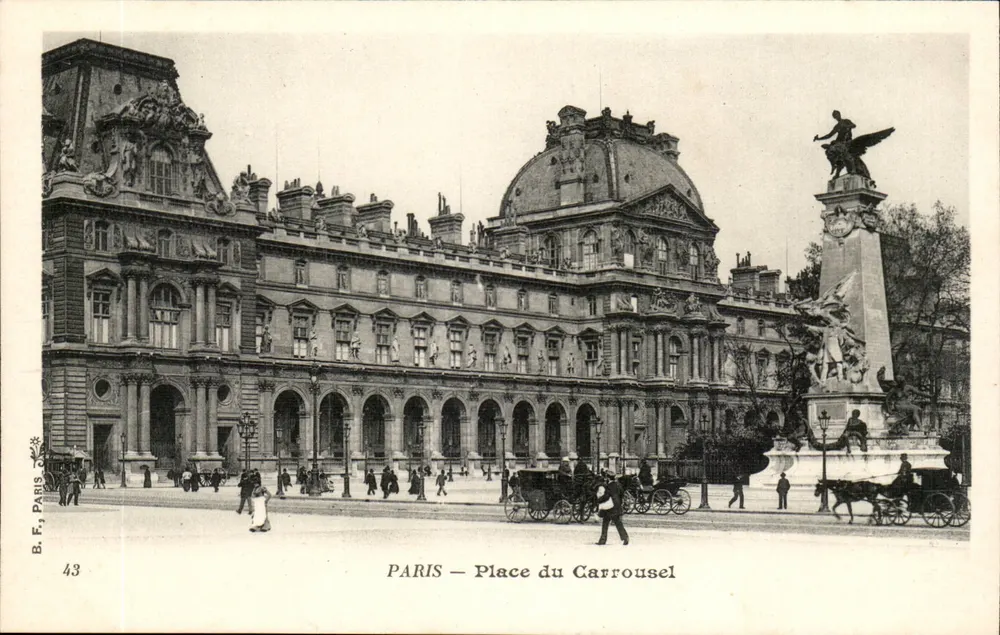 Paris — Place du Carrousel — B.F. Paris, n°43 - Recto