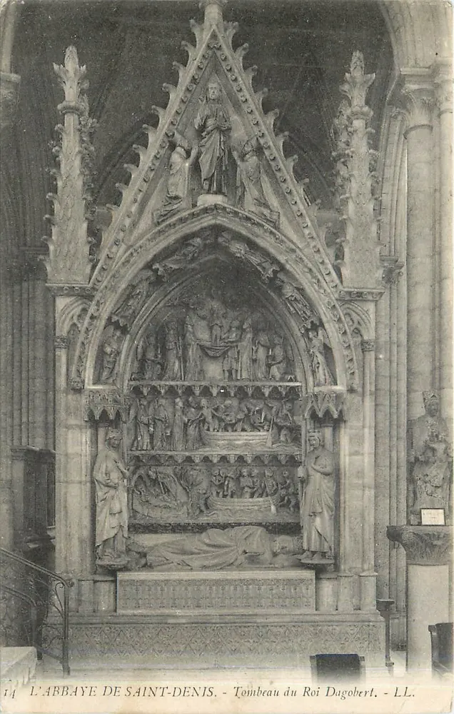L'ABBAYE DE SAINT-DENIS — Tombeau du Roi Dagobert — LL. n°14 - Recto
