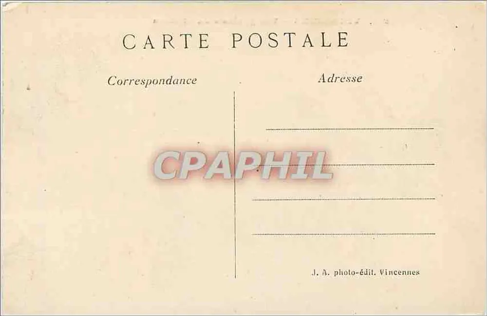 Vincennes — Vista geral do Castelo — J. A. photo-édit. Vincennes, n° 511 - Verso