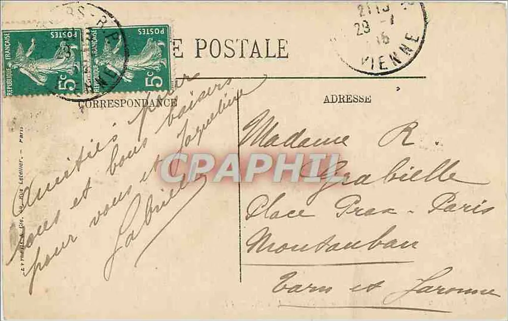 Poitiers — Panorama pris du Boulevard Aboville — LL - Verso
