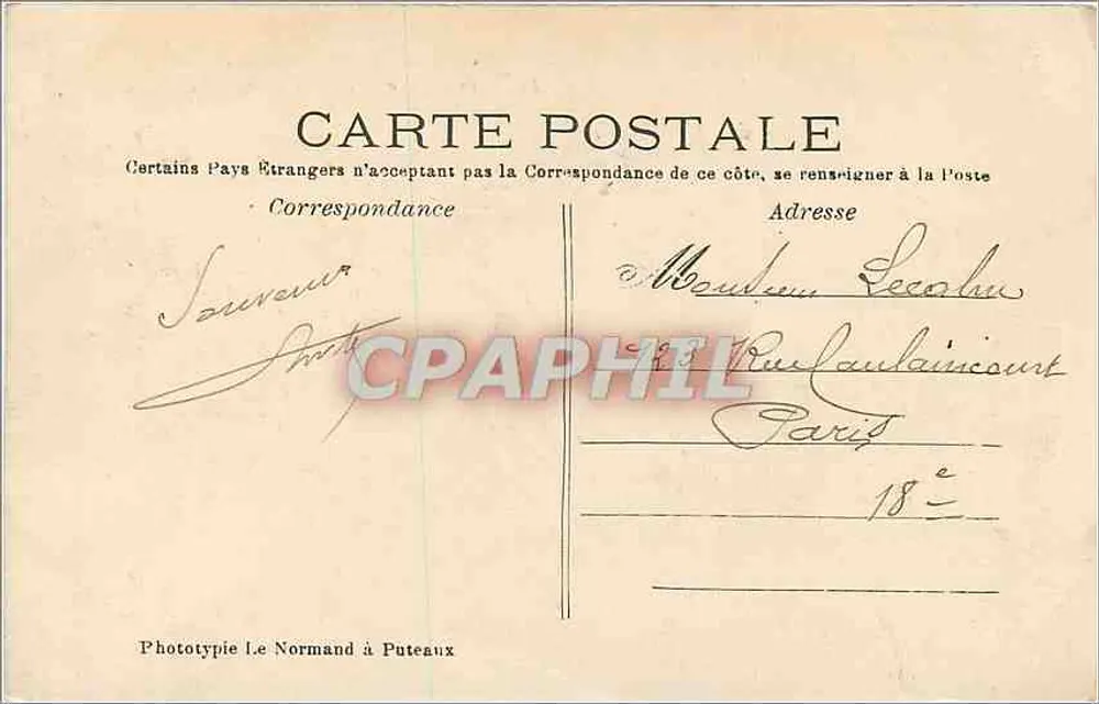 Rueil - La Malmaison — Der Kiefer, gepflanzt von der Kaiserin Joséphine — Edition Capelle Rue - Rückseite