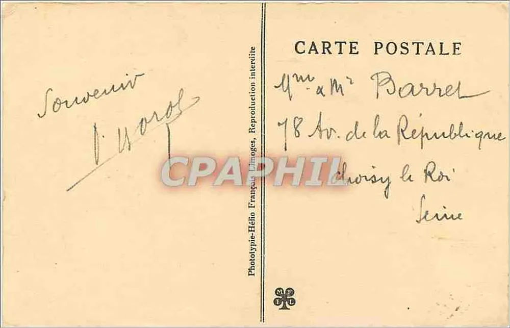Poço de PADIRAC (Lot) — O Passo do Crocodilo (aval) — Fototipia Hélo-Hélo, n°63 - Verso