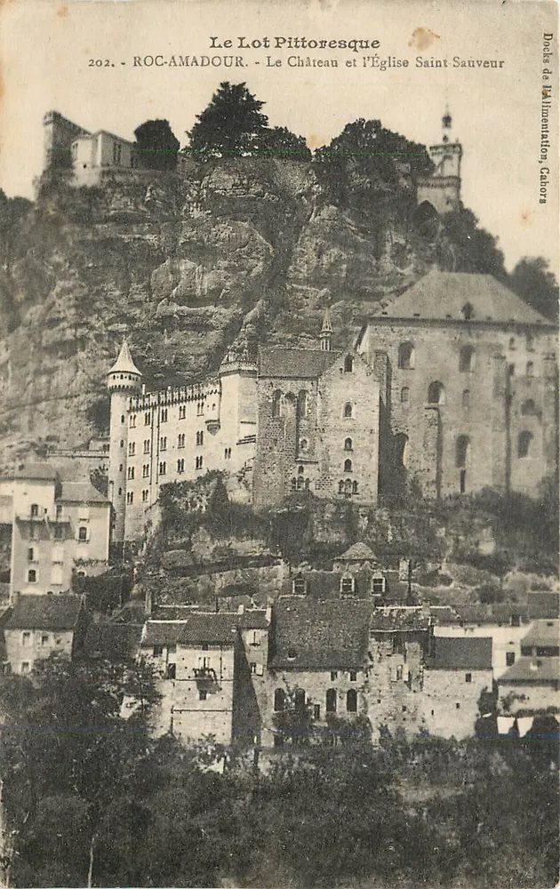 Rocamadour — Le Château et l'Église Saint-Sauveur — Docs de l'illumination, Cahors - Recto