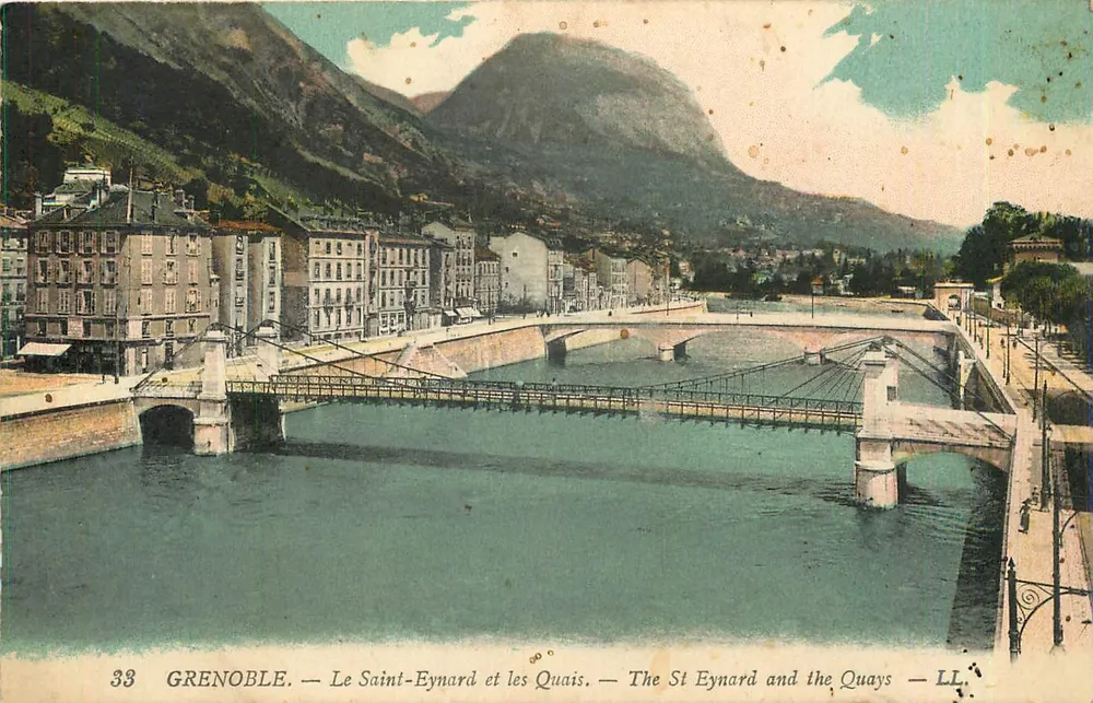 Grenoble — O Saint-Eynard e os Quais — LL. — N° 33 - Frente