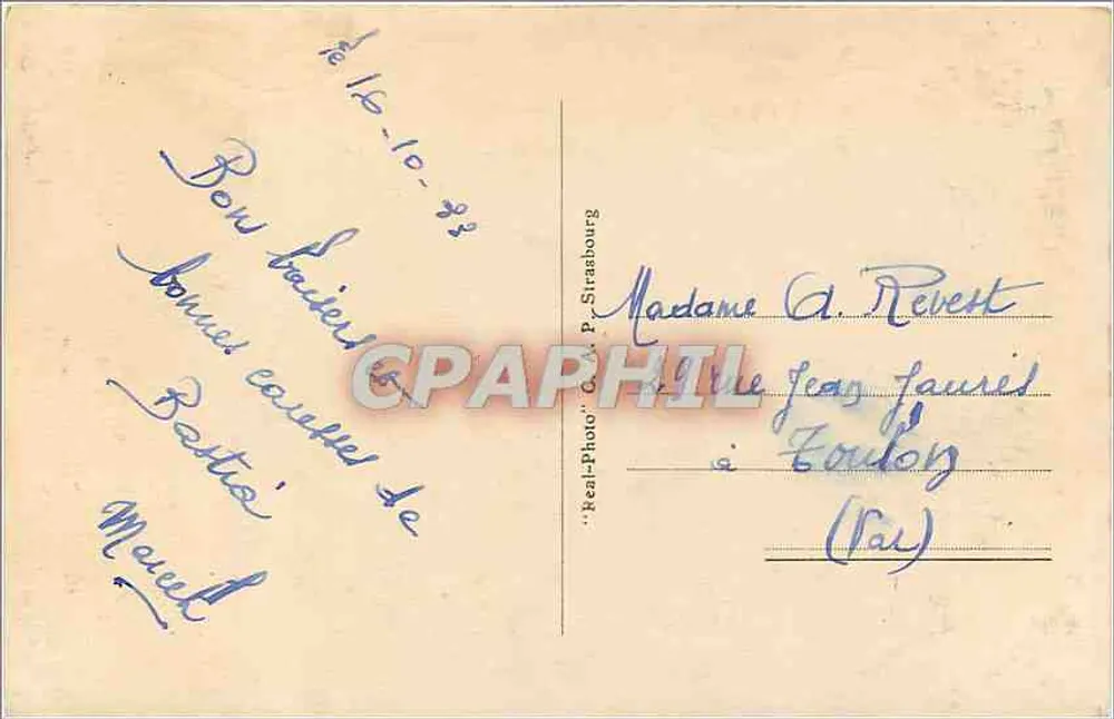 बास्तिया - पुराना बंदरगाह — पुराना बंदरगाह का दृश्य जहां दो बच्चे चट्टानों पर हैं — प्रकाशक 'रियल-फोटो' पी. स्ट्रासबर्ग, संख्या 37 - पीछे