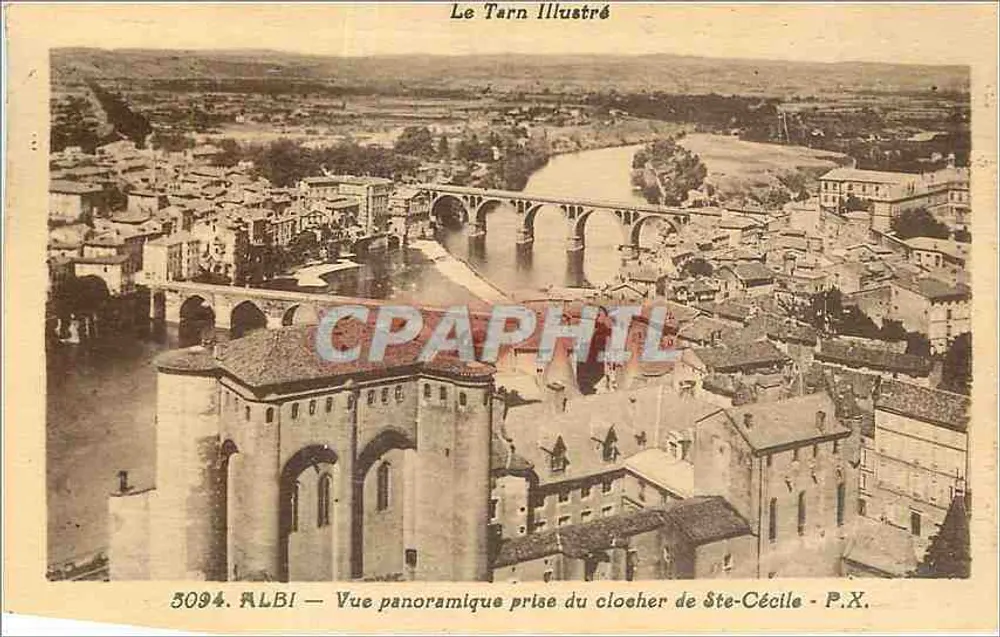 Albi — Panoramablick vom Turm der Ste-Cécile — Le Tarn Illustré, n° 3094 - Vorderseite