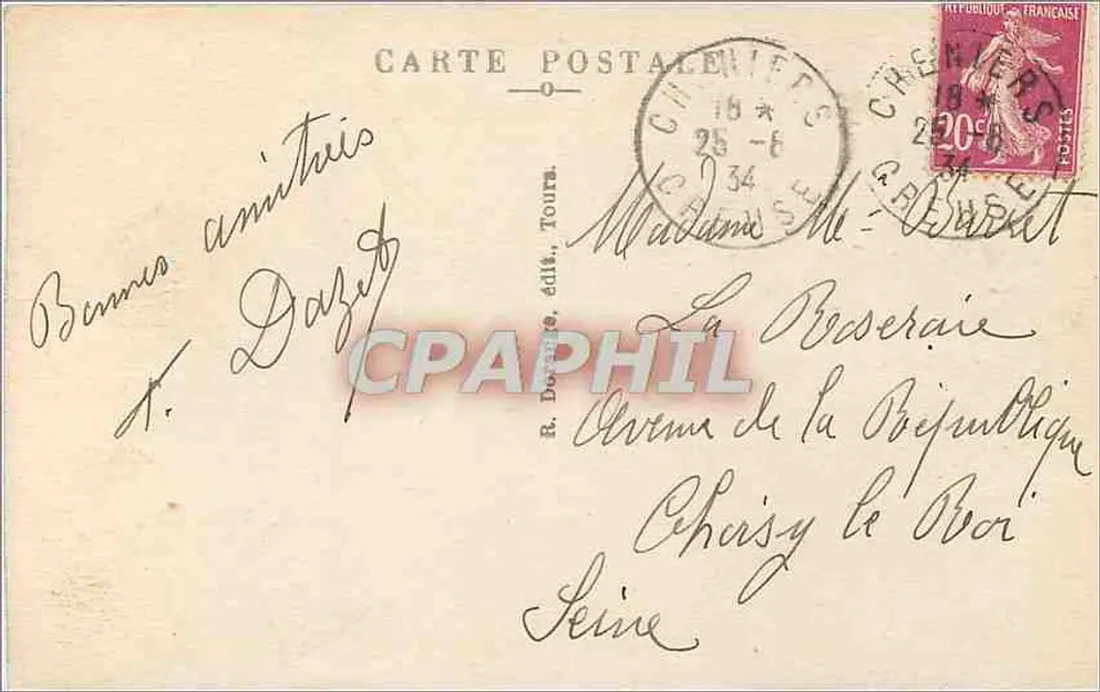 Le Bourg-d'Hem (Creuse) — Visão da Creuse — R. D. - Verso
