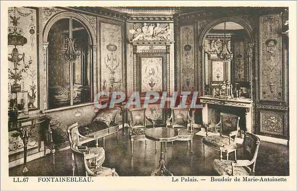 Fontainebleau — Das Schloss. — Boudoir von Marie-Antoinette — C. des Arts, Straßburg - Vorderseite