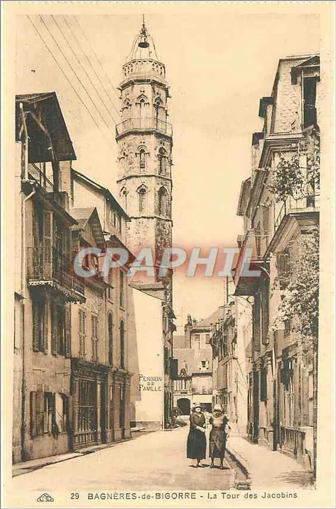 Bagnères-de-Bigorre - La Tour des Jacobins — Pension de Faulle — n°29 - Recto