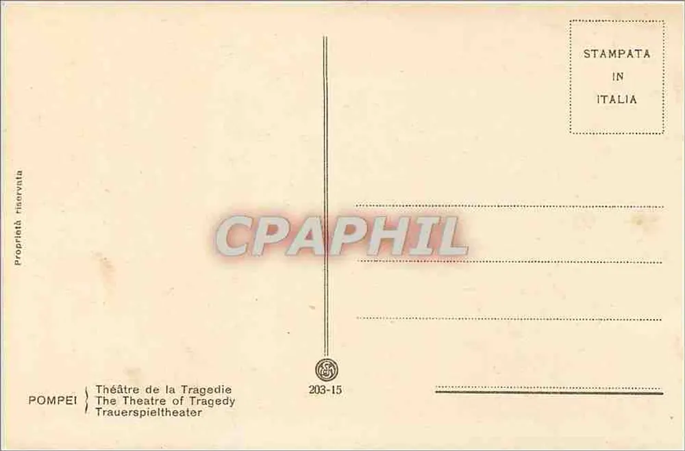 Pompei - Teatro Trágico con Techado - 203-15 - Reverso