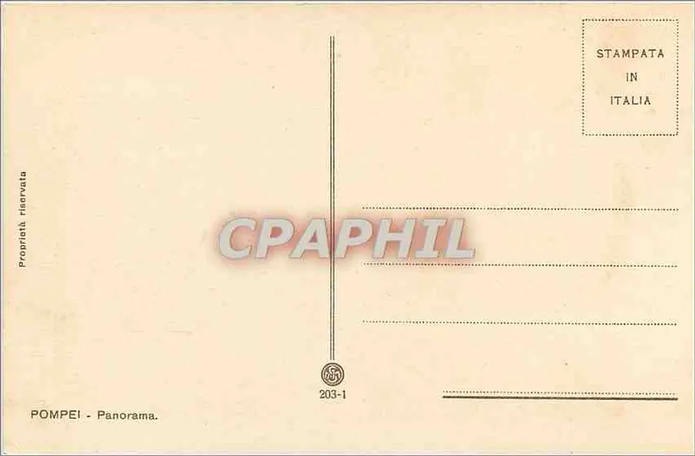 पोम्पेई - पैनोरमा और स्ट्राडा डेल अबॉंडनज़ा — 203-1 - पीछे