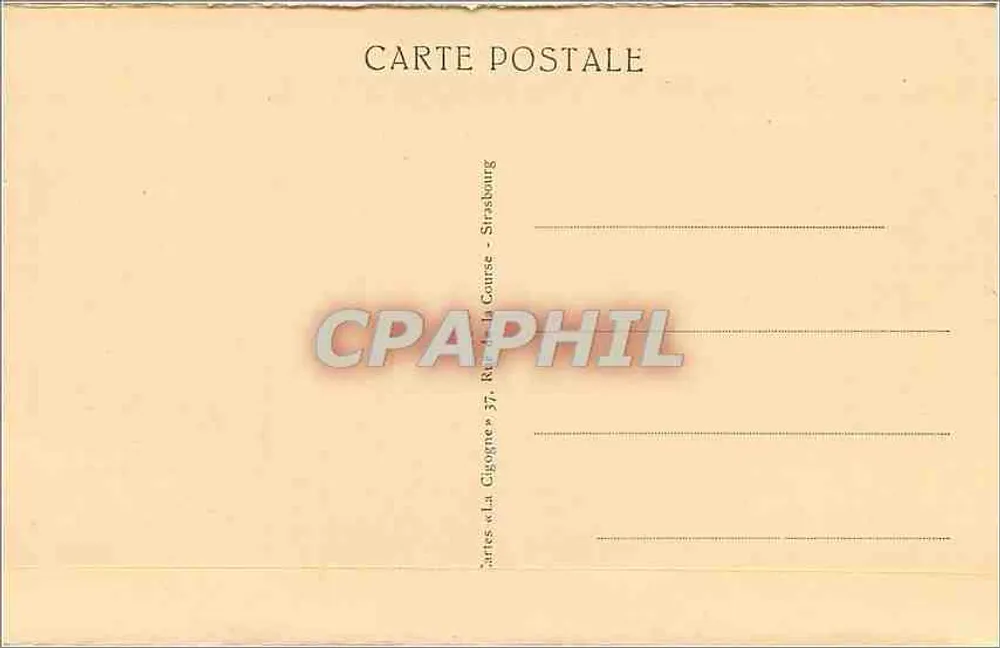 Strasbourg — Clair du Corbeau — editor Cigogne, n° 140 - Verso