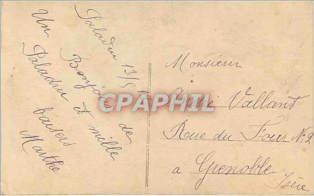 Paladou — Un coin du lac — La Favorite, n° 1012 - Verso