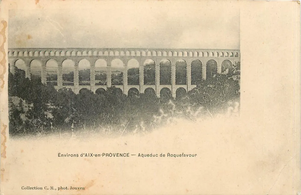 Arredores de AIX-EN-PROVENCE — Aqueduto de Roquefavour — Coleção C. M., fot. Jouven - Frente