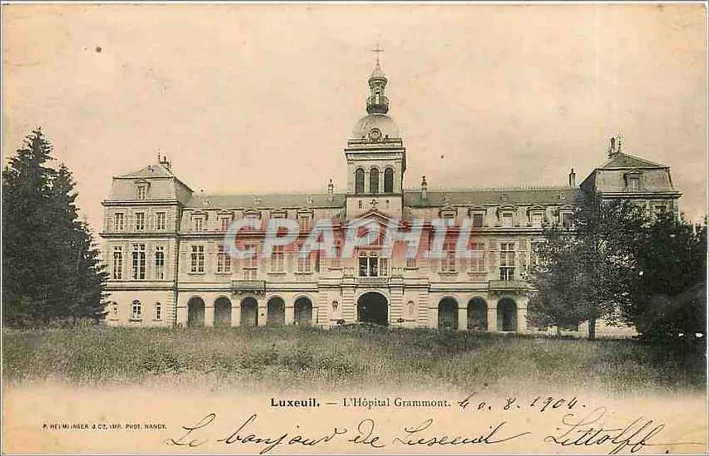 Luxeuil — El Hospital Grammont — P. HELMIINGER & CO., MP. PHOT. NANCY - Anverso