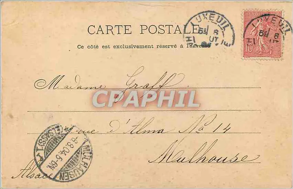 Luxeuil — El Hospital Grammont — P. HELMIINGER & CO., MP. PHOT. NANCY - Reverso