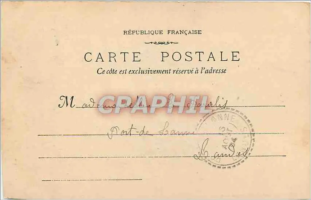 Montpellier - 1865 - Eine Ecke der Place de la Comédie am Esplanade — Phototyp. E. Lacour — Marseille - Rückseite