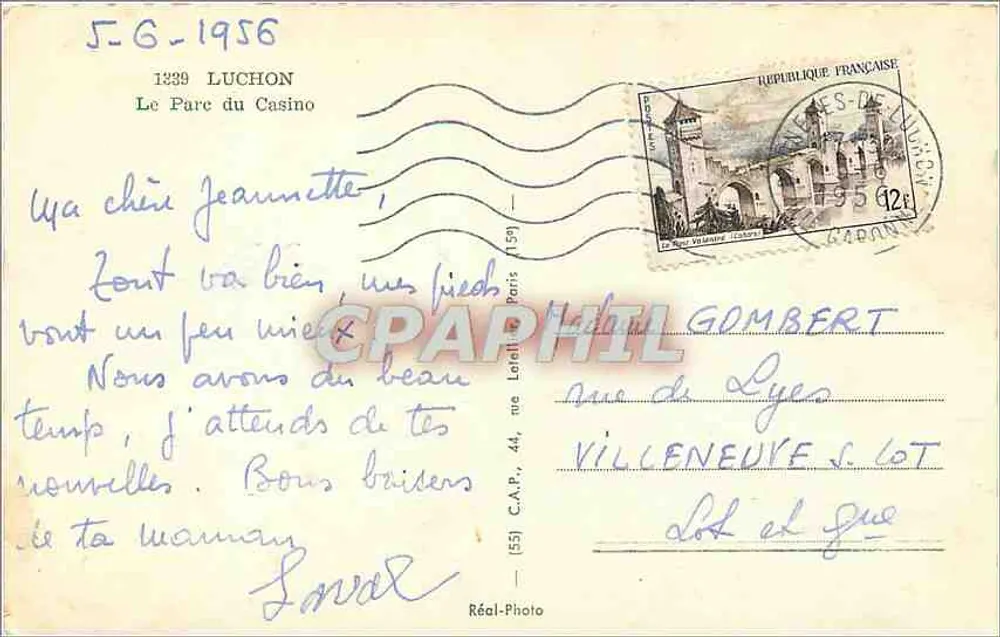 Jardin des Plantes — Fontaine des Papillons — Réal-Photo - Verso