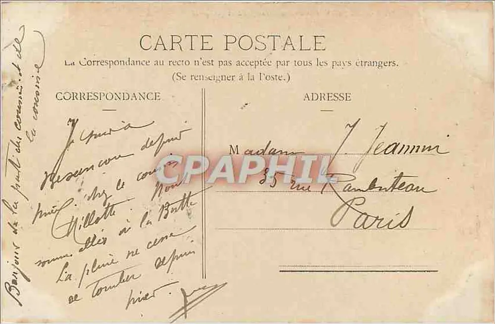 Besançon - Faubourg Tarragnoz et Citadelle — éditeur anonyme, n° 332 - Verso