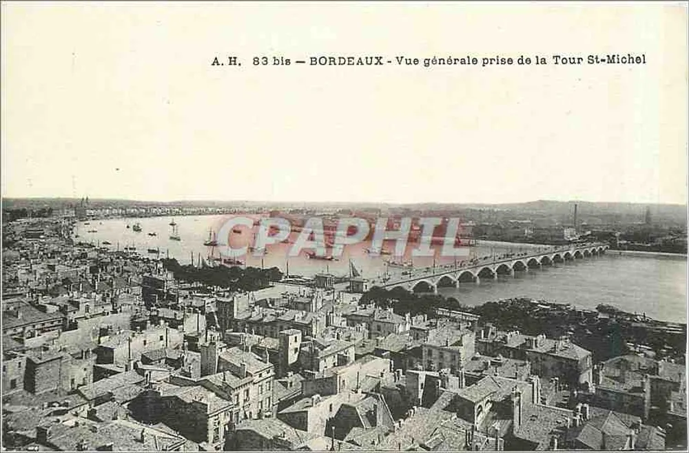 Bordeaux — Allgemeiner Blick vom Turm St-Michel — A.H. 83 bis - Vorderseite