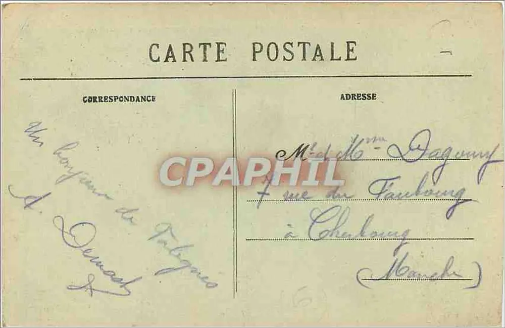 Valognes — O Hospício - Antiga Abadia dos Beneditinos — Livraria Henri Brochard - Verso