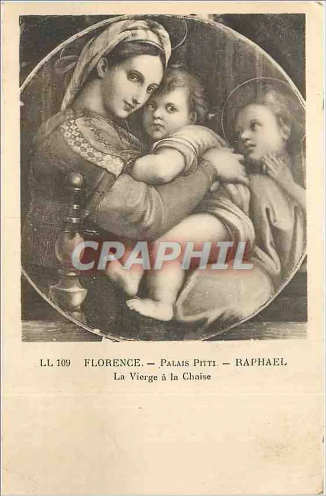 Florence - Palais Pitti - Raphael - La Vierge à la Chaise - Recto