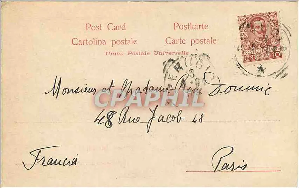Perugia - Chiostro do antigo Cemitério - Catedral — Stab. Tip. G. Donnini, n°278 - Verso