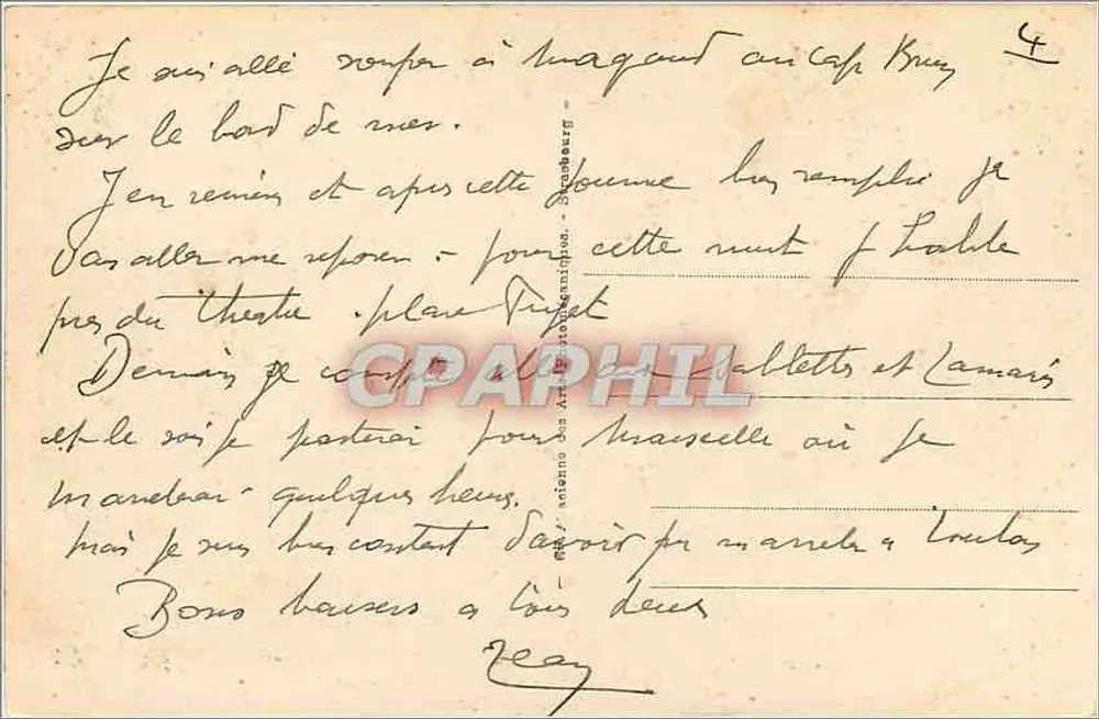 Toulon - Le Théâtre Municipal — CPA n°49, éditeur La Folecon - Verso