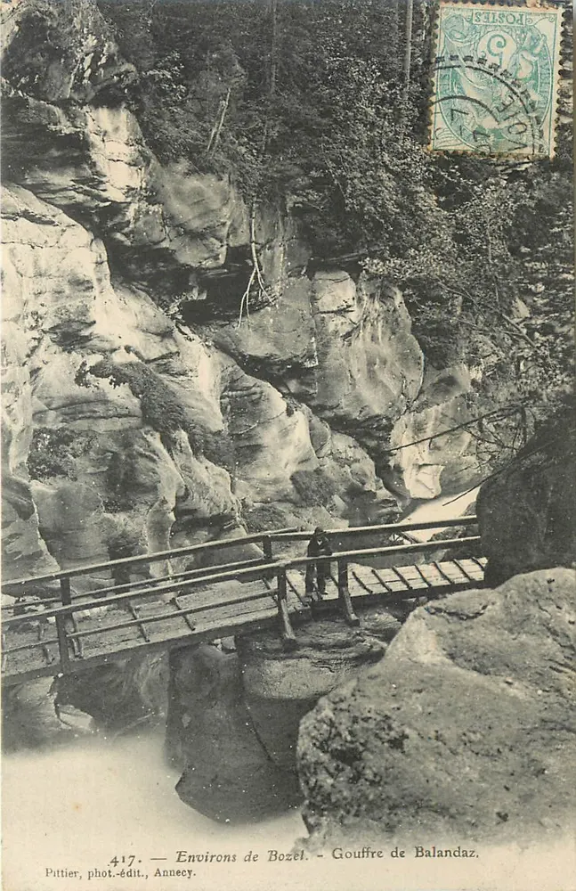 Entornos de Bozel — Gouffre de Balandaz — Pittier, fotógrafo-editor, Annecy - Anverso