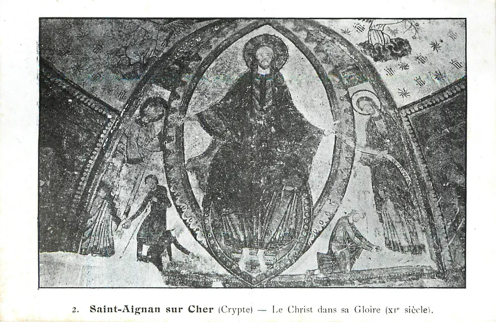 Saint-Aignan sur Cher — Cripta — Cristo nella sua Gloria (XI secolo) - Recto