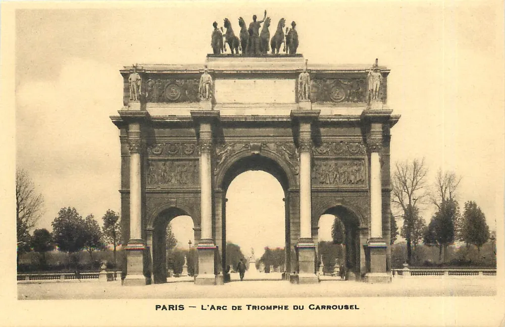 Paris — O Arco do Triunfo do Carrousel — editor não identificado - Frente