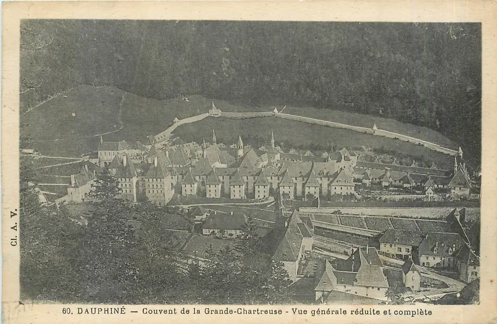 Dauphiné — Couvent de la Grande-Chartreuse — Reduzierte und vollständige allgemeine Ansicht — CL.A.V. n°60 - Vorderseite
