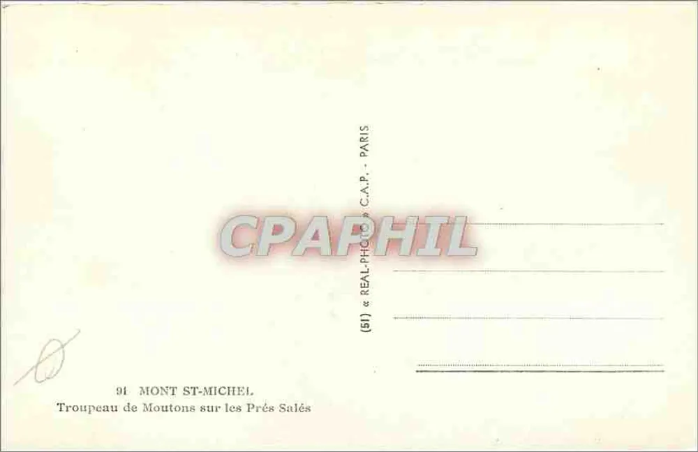 Mont-Saint-Michel — Schafherde auf den Salzwiesen — C.A.P. (51) - Rückseite