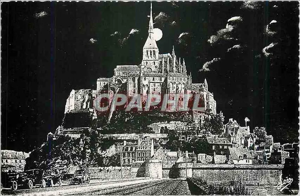 Mont Saint-Michel — Südseite - Mond-Effekt — Photographe Véritable, Rennes - Vorderseite