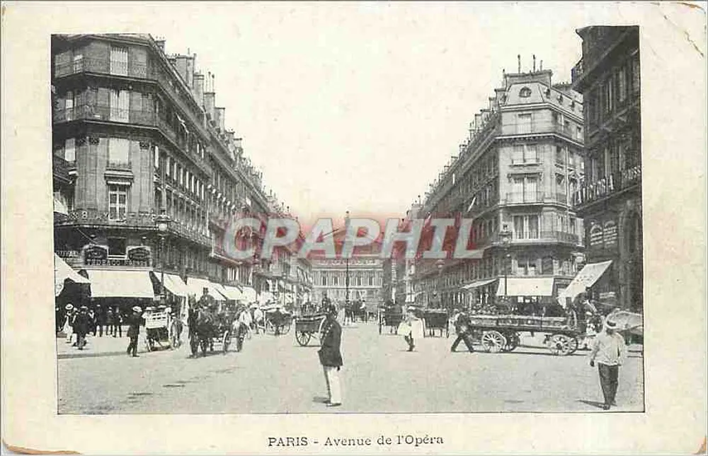 PARIS - Avenida da Ópera — vista urbana — editor não identificado, número de série não visível - Frente