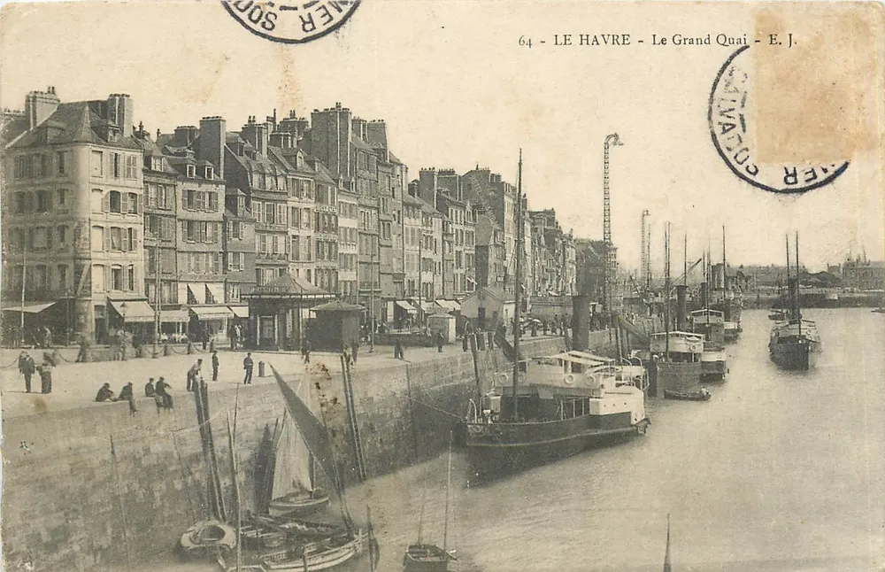 Le Havre - Le Grand Quai — E. J. — n°64 - Recto