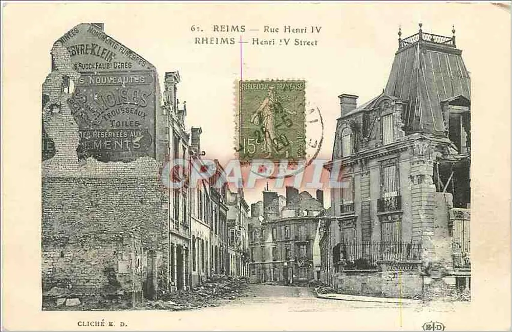 Reims — Rue Henri IV — Cliché K. D. - Frente