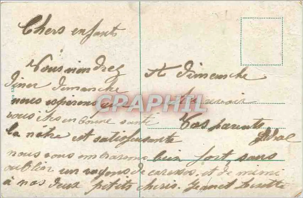 Enfant assis sur un pot — enfant portant un bonnet orange — éditeur inconnu - Verso