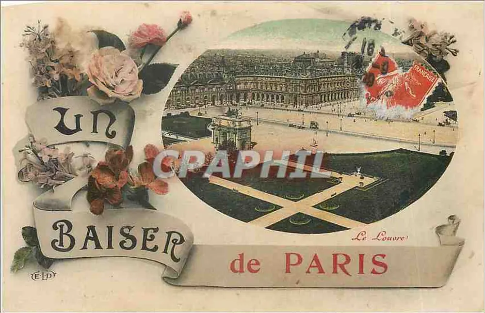 Louvre — Pocałunek Paryża — wydawca ELD - Awers