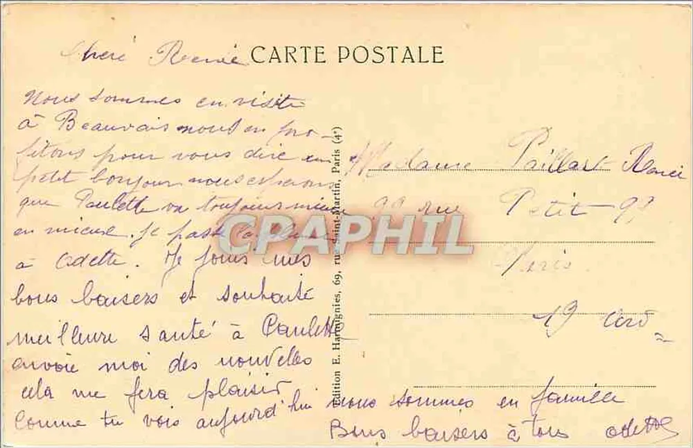 Beauvais — Palácio de Justiça — Harmignies - Verso