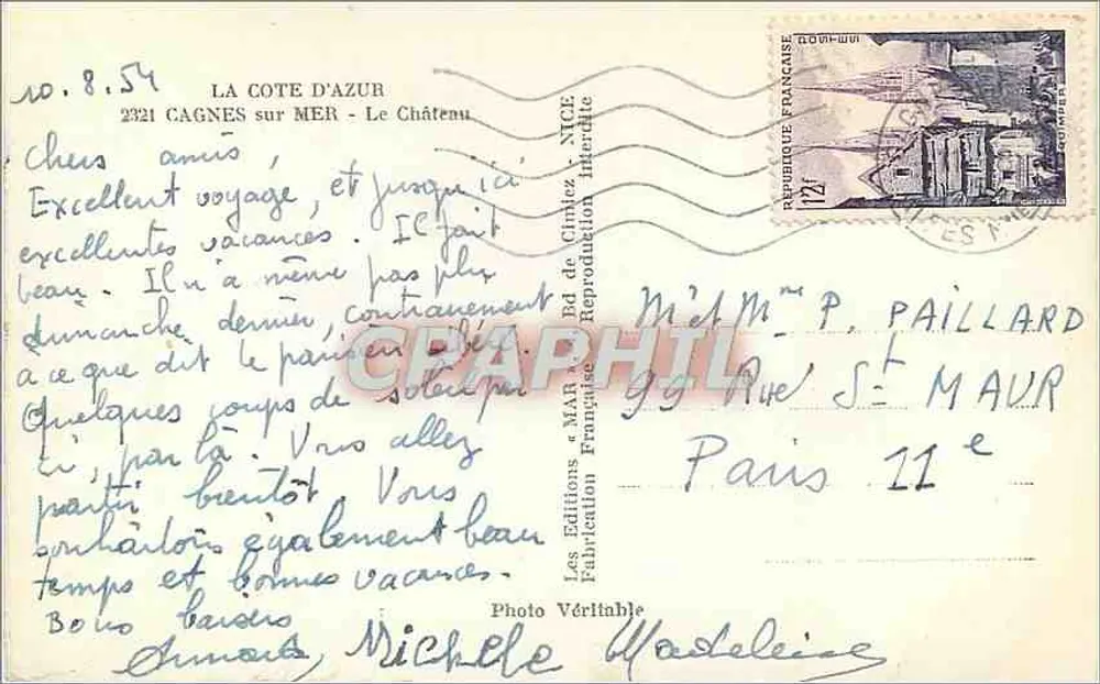 O Castelo — Cagnes-sur-Mer — Éditions MAR - Verso