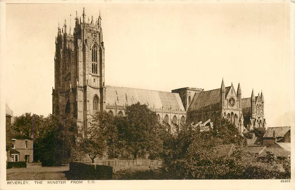 Beverley, The Minster from S.W. — Photocrom, n° 49469 - 앞면