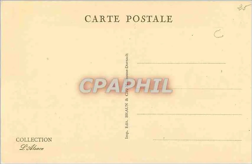 Estrasburgo — A Catedral — editor Braun & Cie, n° 2794 - Verso