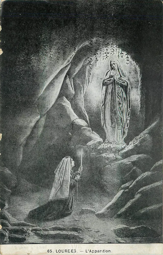 Lourdes — A Aparição — Edição F. Véron, n°65 - Frente