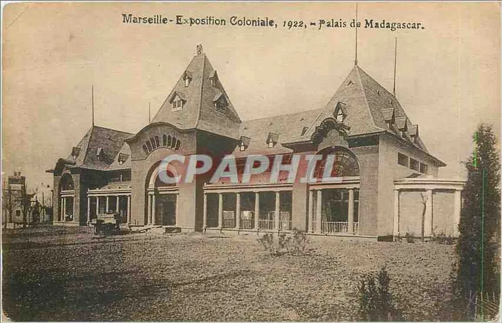 Marseille-Exposition Coloniale, 1922 — Palais de Madagascar — éditeur : Imprimerie de la Côte d'Azur - Frente