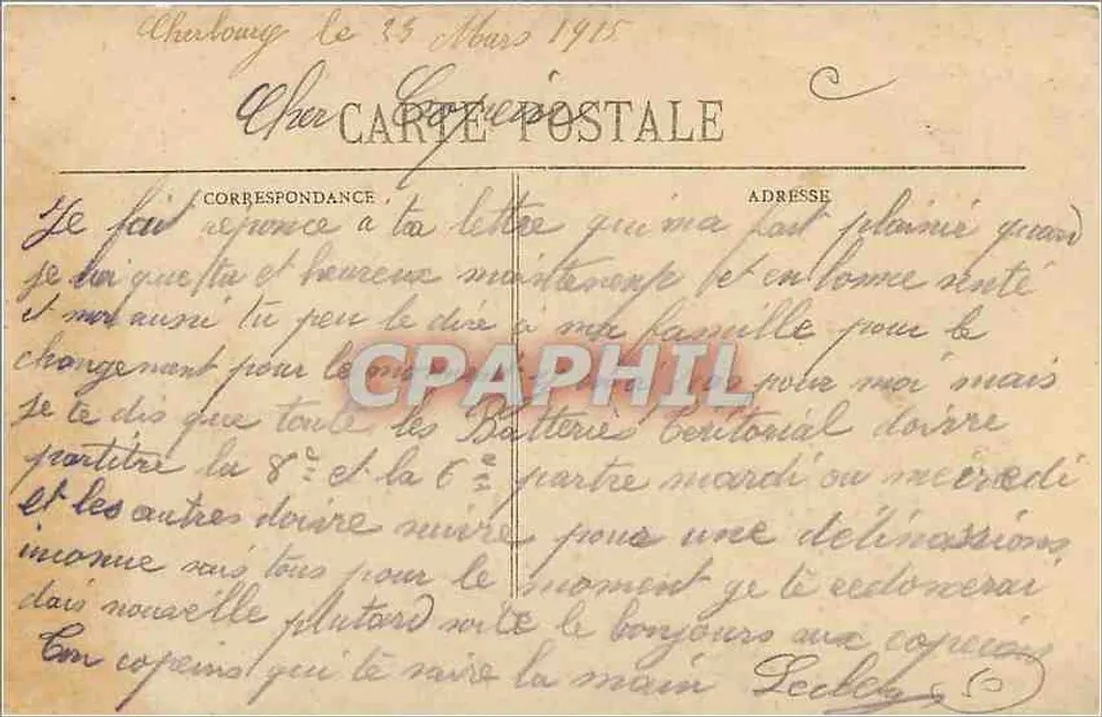 Cherbourg - A Montanha do Roule — Coleção F. G., Cherbourg - Verso