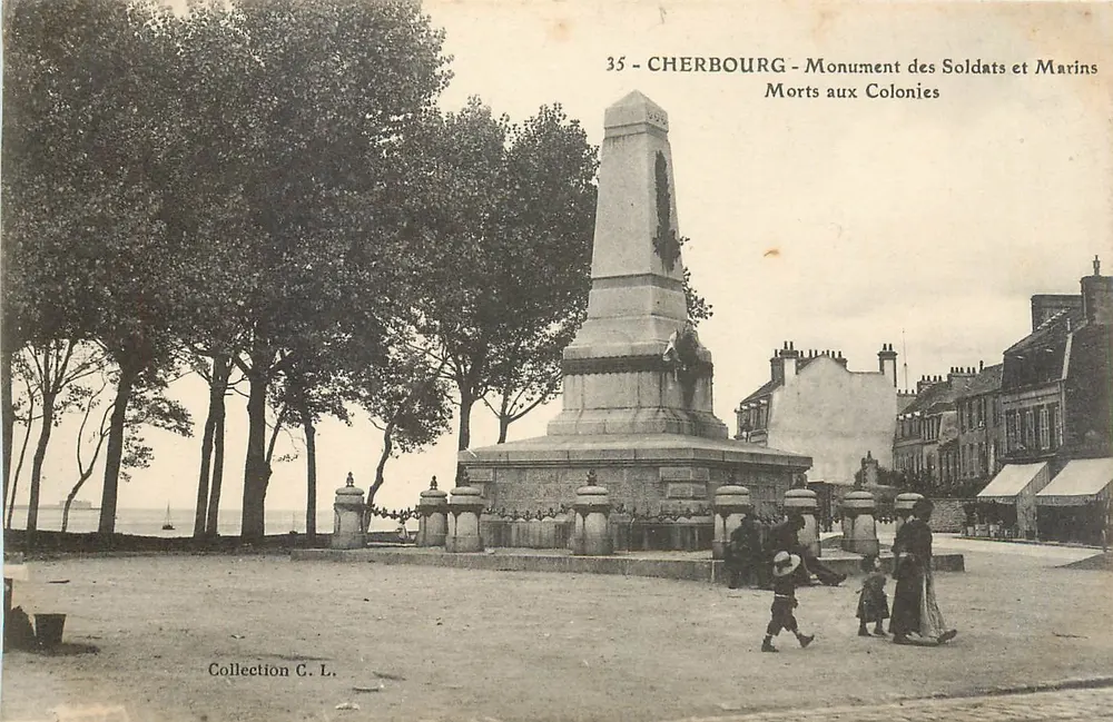 Cherbourg - Denkmal für Soldaten und Matrosen, die in den Kolonien fielen — Collection C. L. - Vorderseite