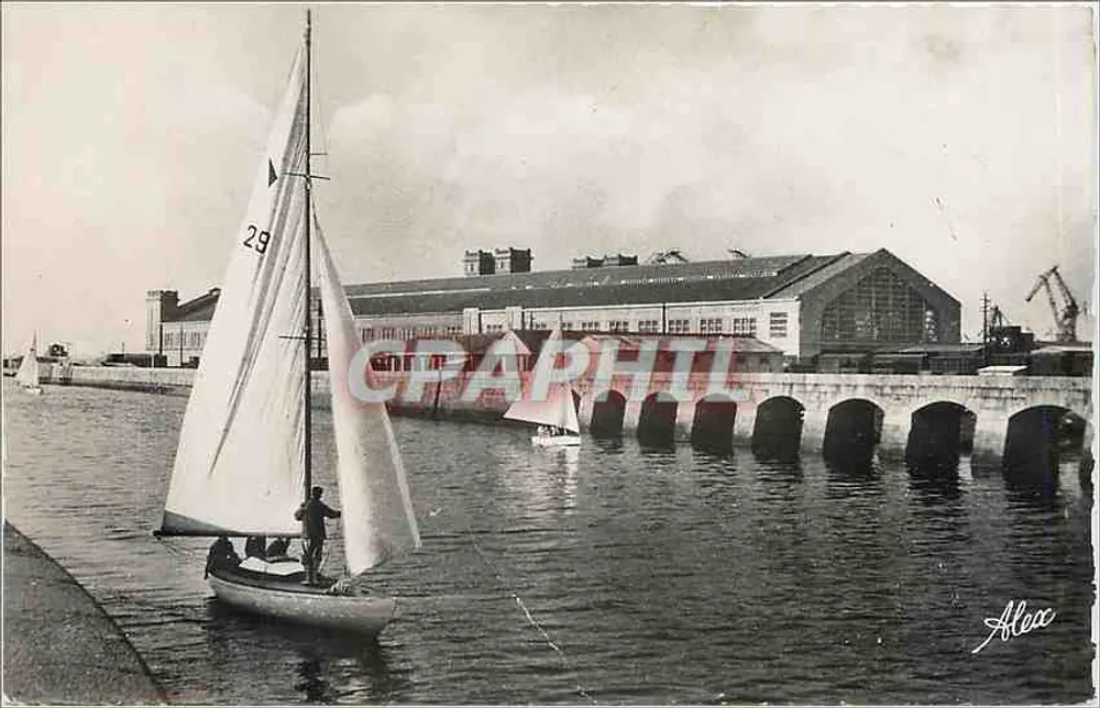 Cherbourg — Haven met zeilboten — uitgever Aleac, n° 29 - Voorkant