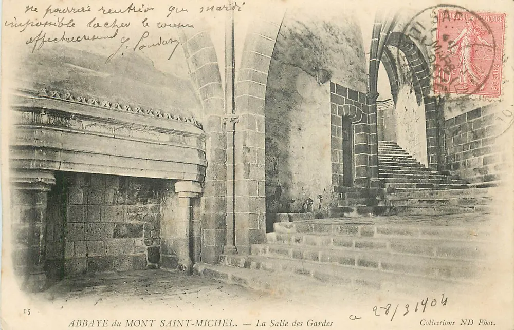 Abbaye du Mont Saint-Michel — La Salle des Gardes — Collections ND Phot. n°15 - Vorderseite